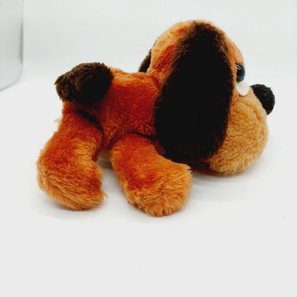 Wallace Berrie Plush Dog 1979 Brown Shredded Nut Shells - Picture 10 of 12
